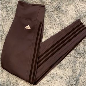 Adidas high waist leggings - black side stripes